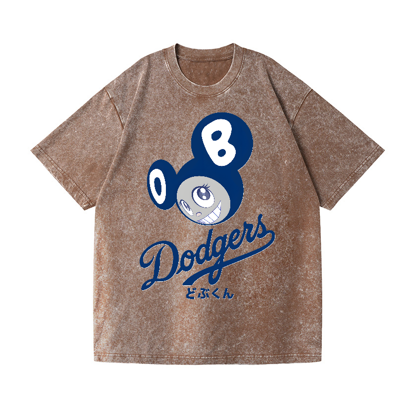 Dodgers Japan Sunflower TM Vintage Wash Japanese Design T-Shirt