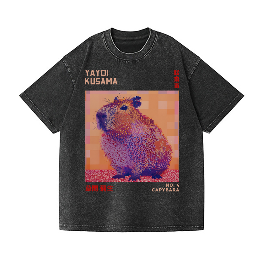 Yayoi Kusama Kapibala Vintage Wash Japanese Design T-Shirt