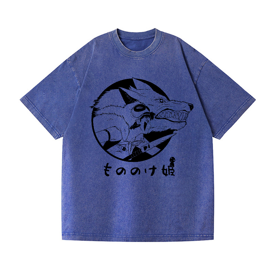 Princess Mononoke Ghibli Vintage Wash Japanese Design T-Shirt