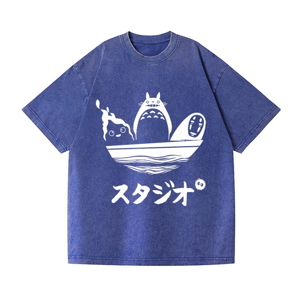 Ghibli Vintage Wash Japanese Design T-Shirt