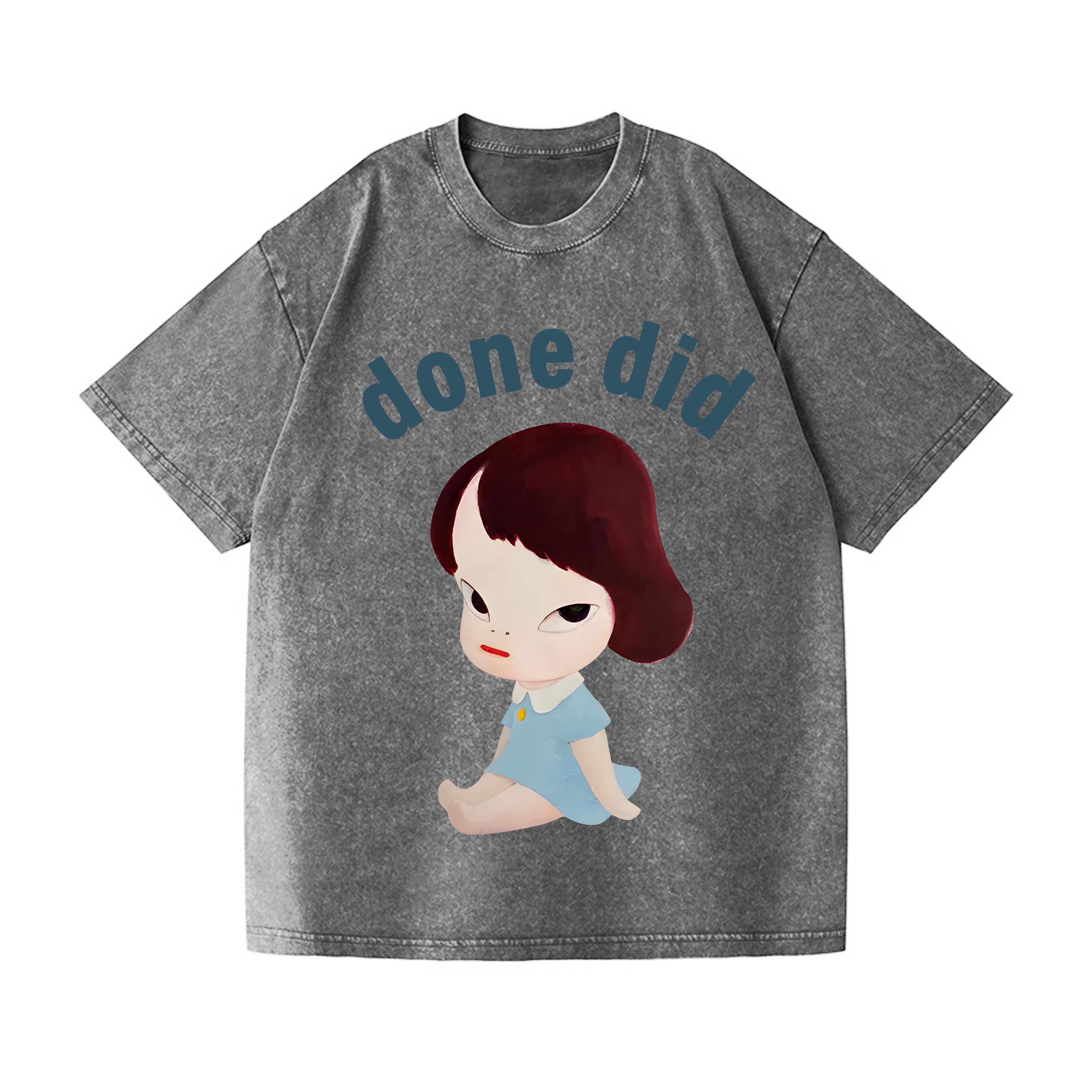 Yoshitomo Nara Vintage Wash Japanese Design T-Shirt