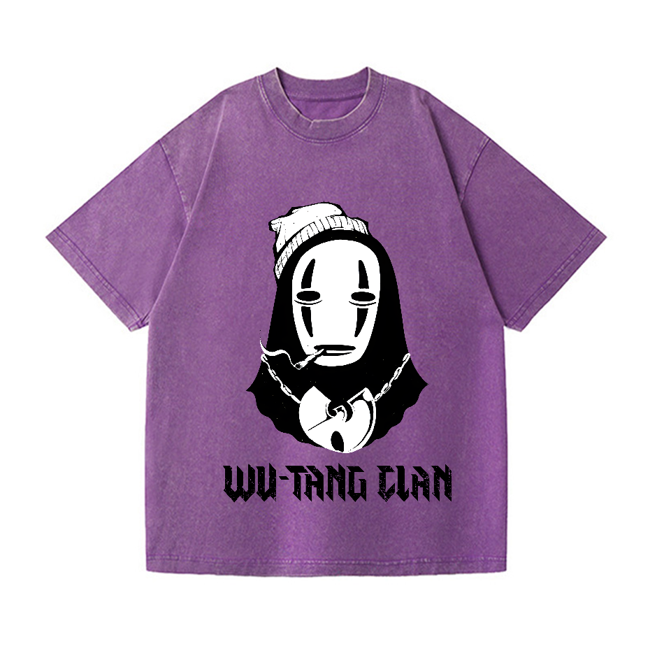 Ghibli No Face Wu Tang Clan Vintage Wash Japanese Design T-Shirt