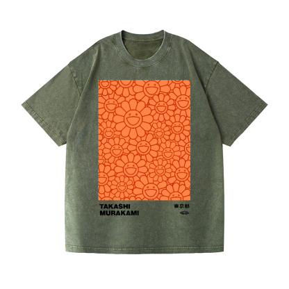 Flower TM Vintage Wash Japanese Design T-Shirt