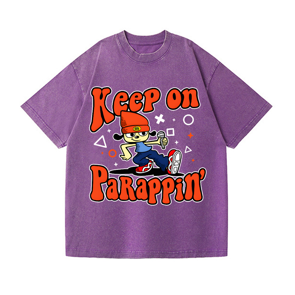PaRappa the Rapper Vintage Wash Japanese Design T-Shirt