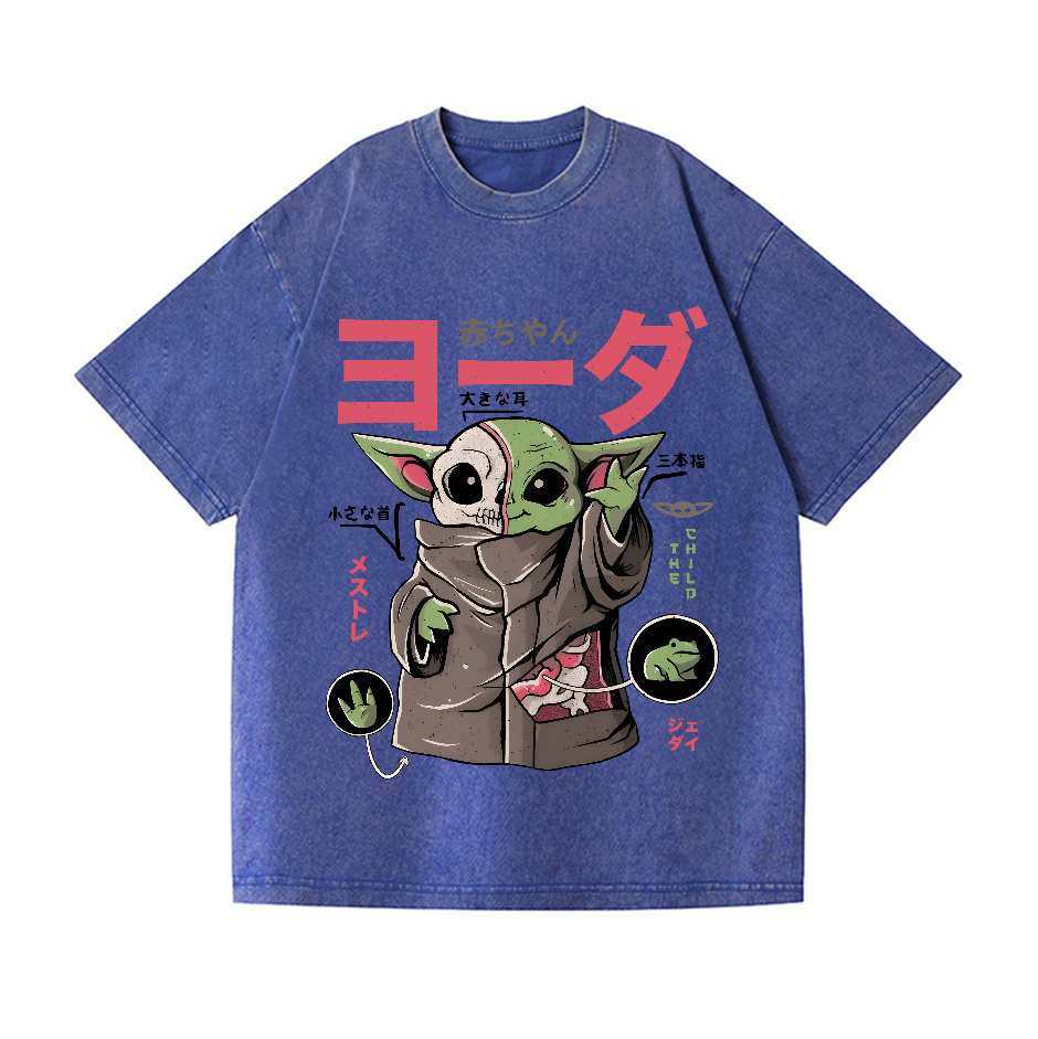Star Wars Yoda Vintage Wash Japanese Design T-Shirt