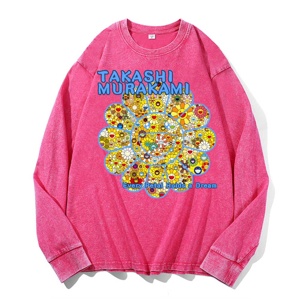 Sunflower TM Vintage Cotton Wash Crewneck Sweatshirt