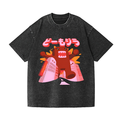 Domozilla Domo Kun Kaiju Vintage Wash Japanese Design T-Shirt