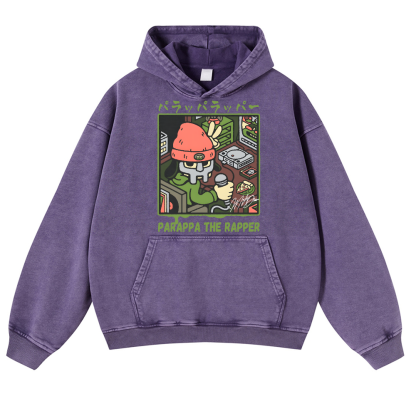 PaRappa the Rapper Vintage Washed Thick Cotton Hoodie
