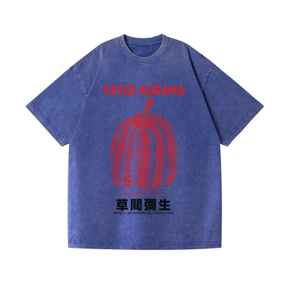 Yayoi Kusama Pumpkin Vintage Wash Japanese Design T-Shirt