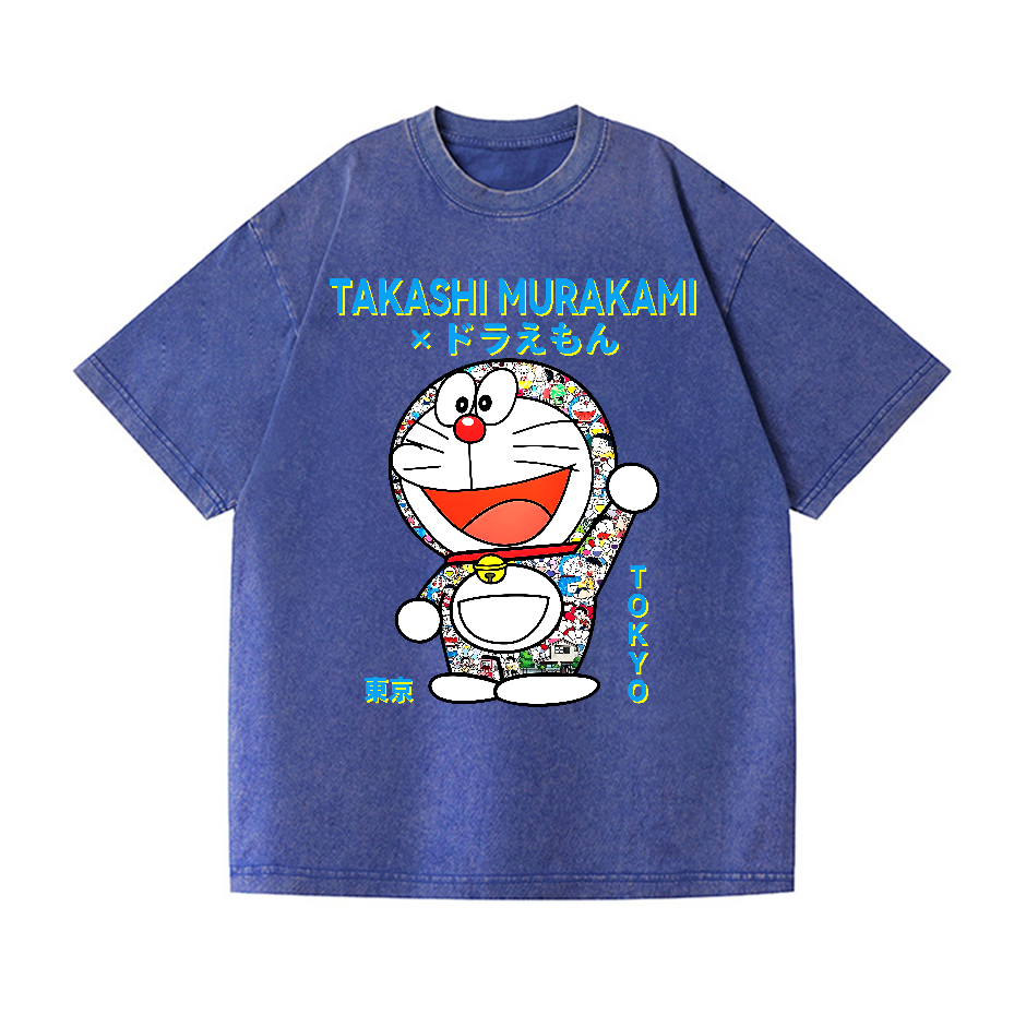 Japan Doraemon TM Vintage Wash Japanese Design T-Shirt