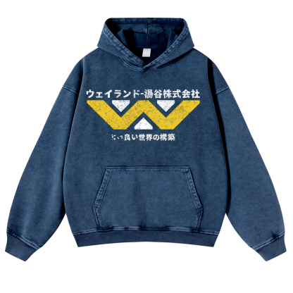 Alien Weyland Yutani Vintage Washed Thick Cotton Hoodie