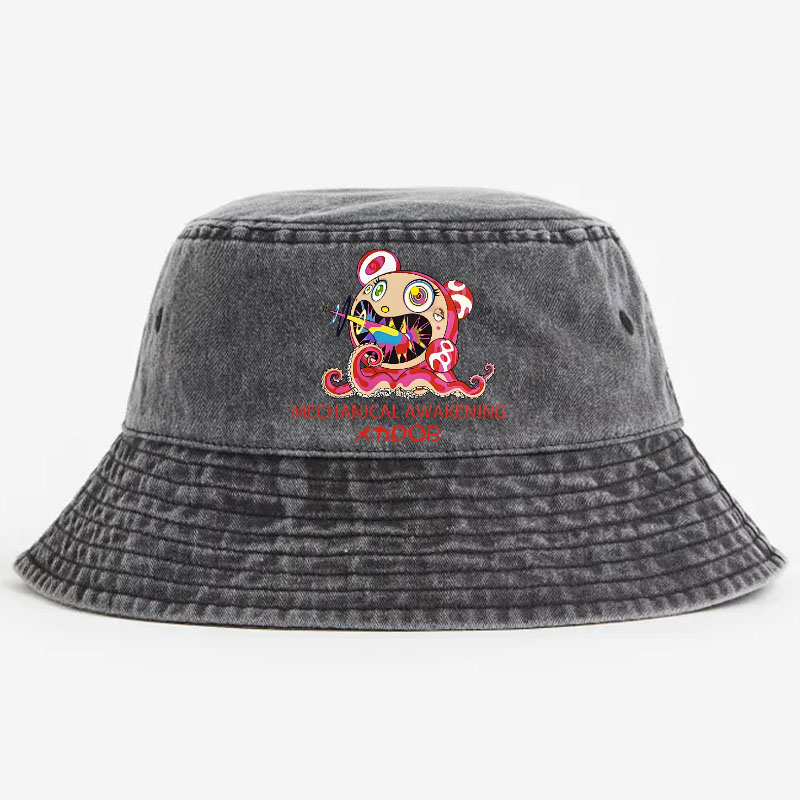 Sunflower DOB Octopus Tokyo Japan Vintage 100% Cotton Bucket Hat