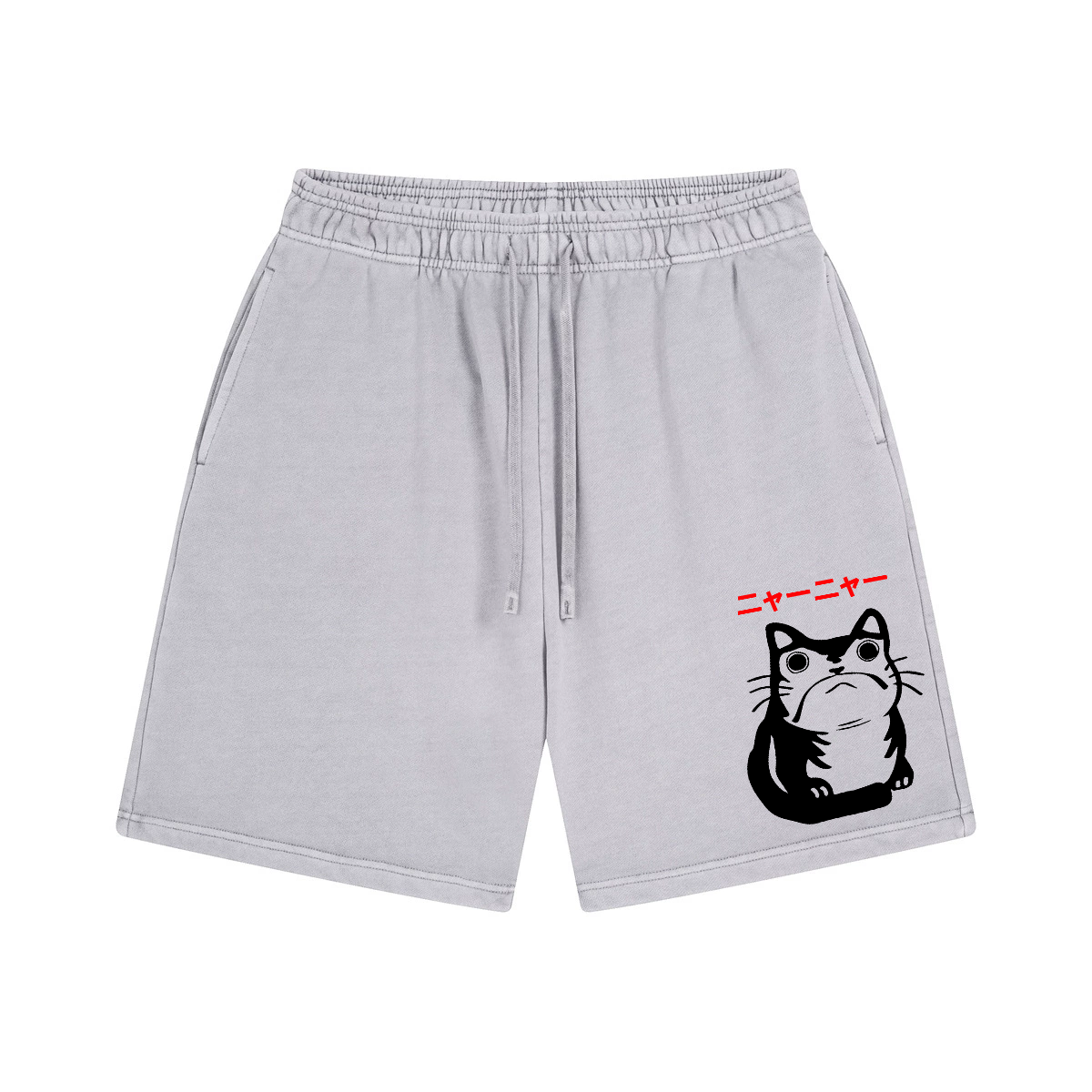 Matsumoto Hoji Cat Frog Vintage Washed Cotton Shorts