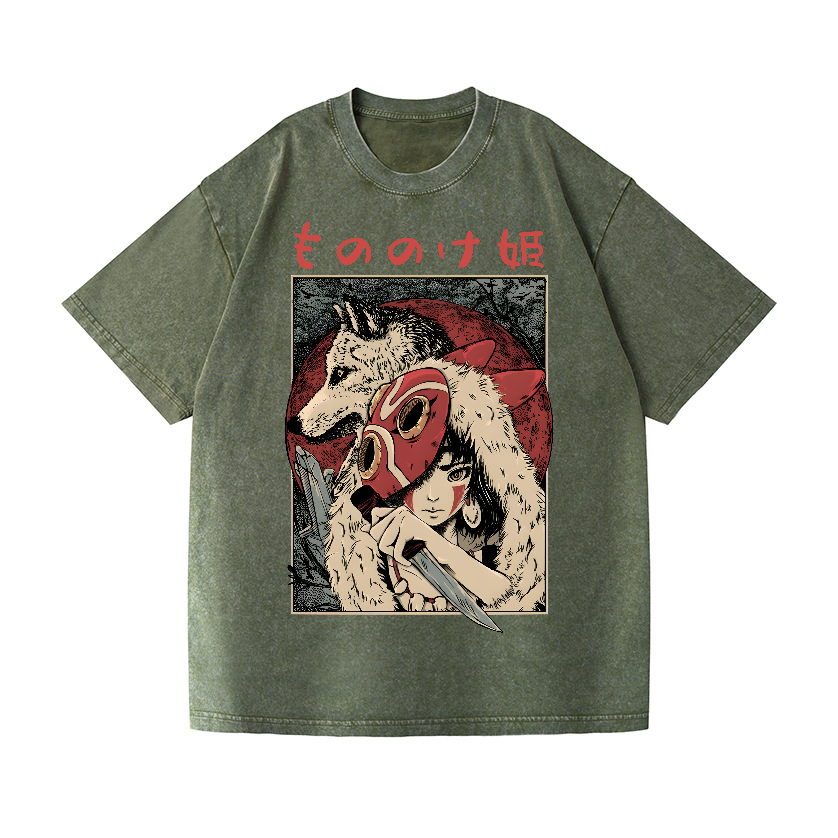 Princess Mononoke Ghibli Vintage Wash Japanese Design T-Shirt