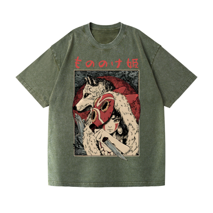 Princess Mononoke Ghibli Vintage Wash Japanese Design T-Shirt