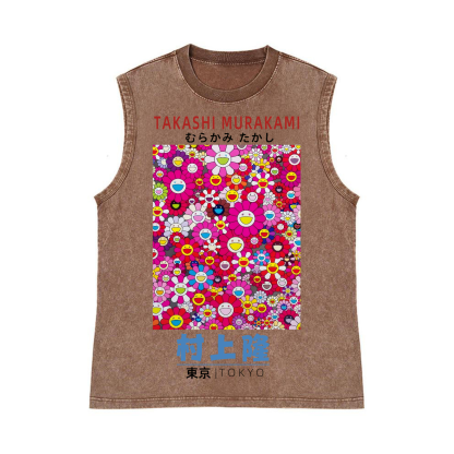 Sunflower TM Pure Cotton Wash-Dyed Sleeveless Tank Top