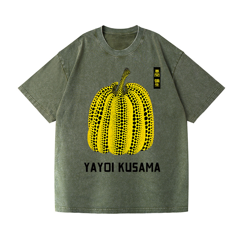 Yayoi Kusama Pumpkin Vintage Wash Japanese Design T-Shirt