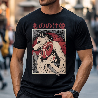 Ghibli Mononoke Hime Japanese Style Classic Tee