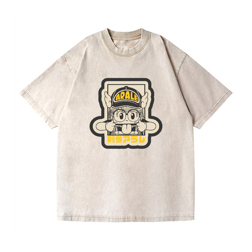 Arale Vintage Wash Japanese Design T-Shirt
