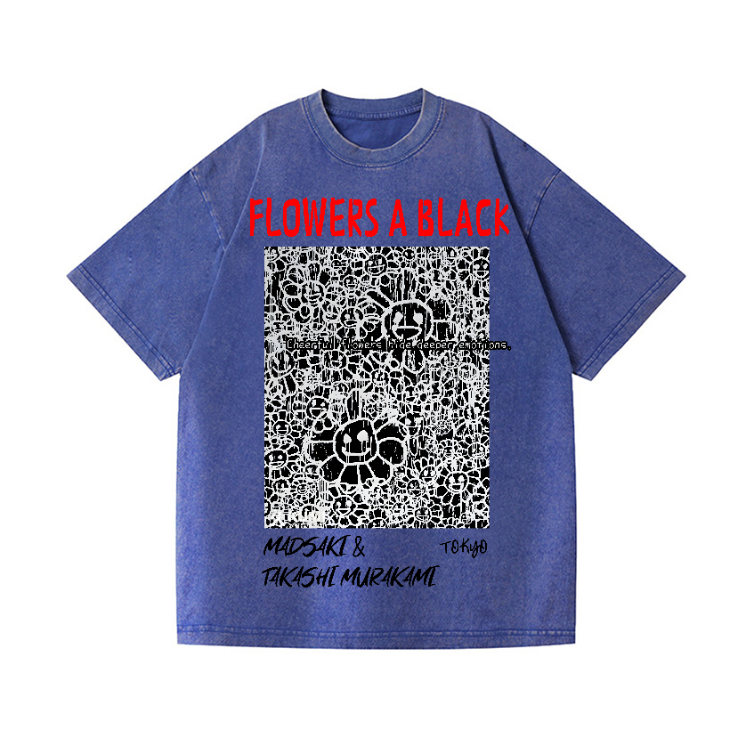 Flower TM Vintage Wash Japanese Design T-Shirt