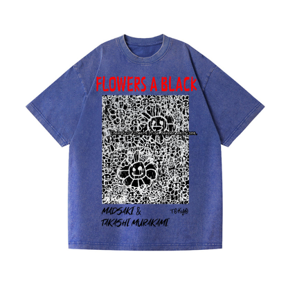 Flower TM Vintage Wash Japanese Design T-Shirt