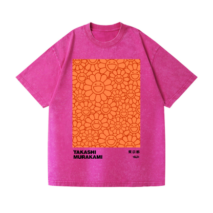 Flower TM Vintage Wash Japanese Design T-Shirt
