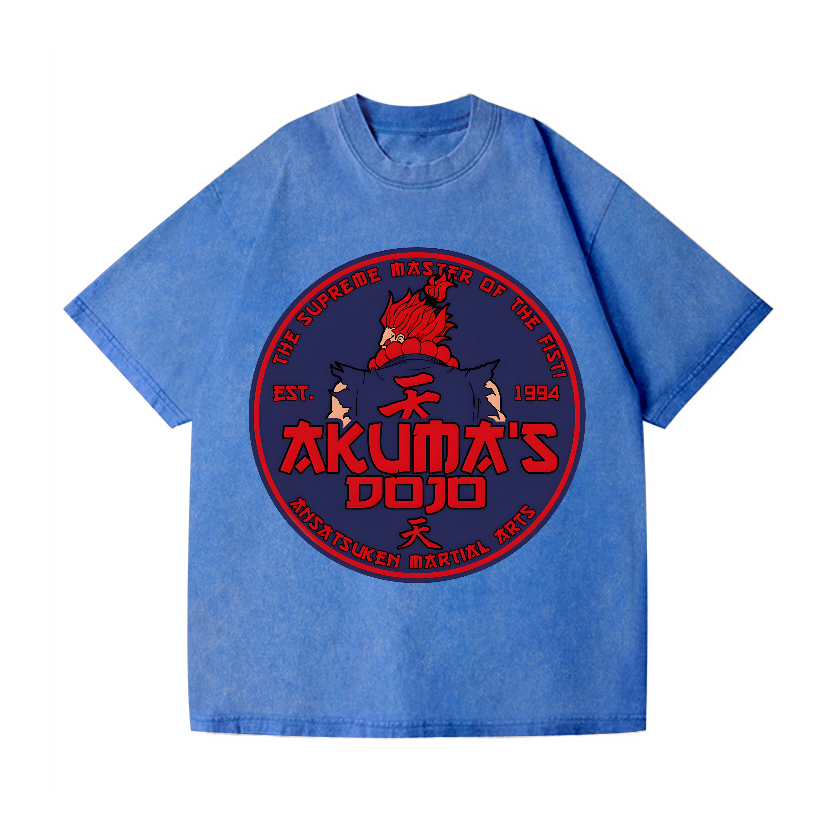 Street Fighter Akuma Vintage Wash Japanese Design T-Shirt