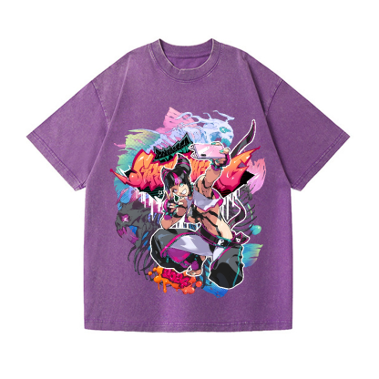 Street Fighter Juri Vintage Wash Japanese Design T-Shirt