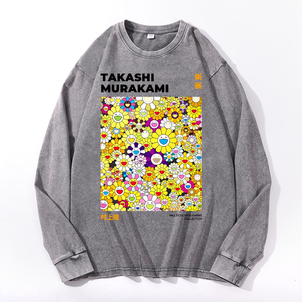Sunflower TM Vintage Cotton Wash Crewneck Sweatshirt