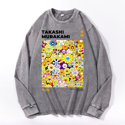 Sunflower TM Vintage Cotton Wash Crewneck Sweatshirt