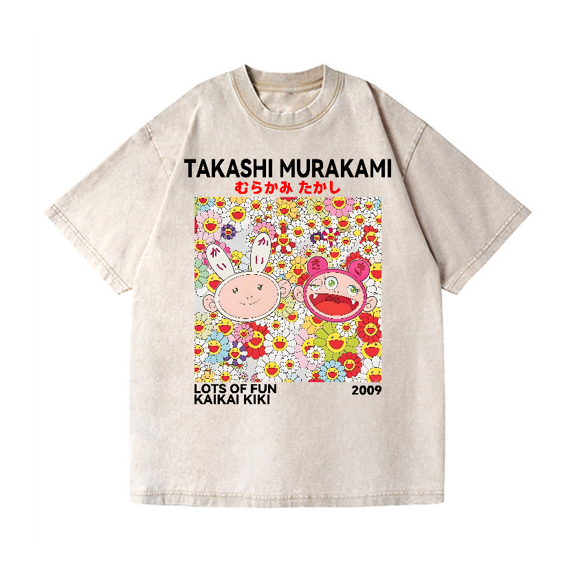 TM Lots Of Fun Kaikai Kiki Vintage Wash Japanese Design T-Shirt