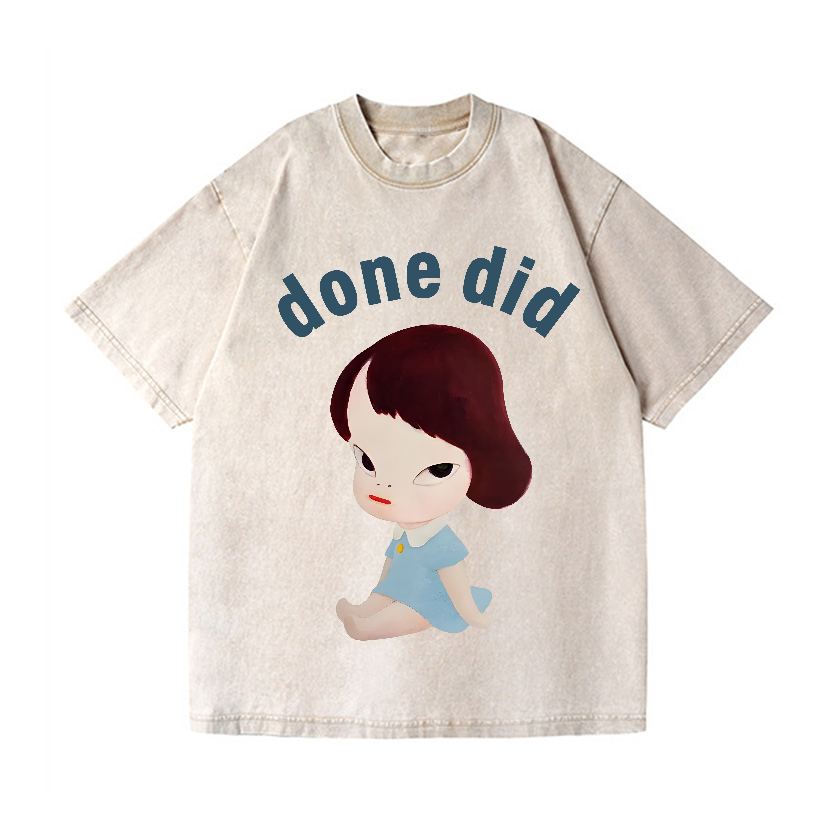 Yoshitomo Nara Vintage Wash Japanese Design T-Shirt