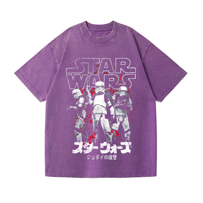 Storm Trooper Star Wars Vintage Wash Japanese Design T-Shirt