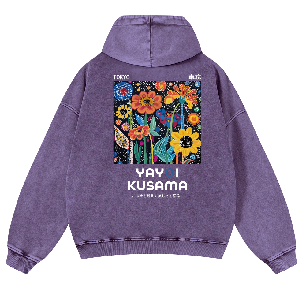 Yayoi Kusama Vintage Washed Cotton Back Art Hoodie
