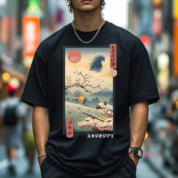 Ghibli Ukiyoe Japanese Style Classic Tee