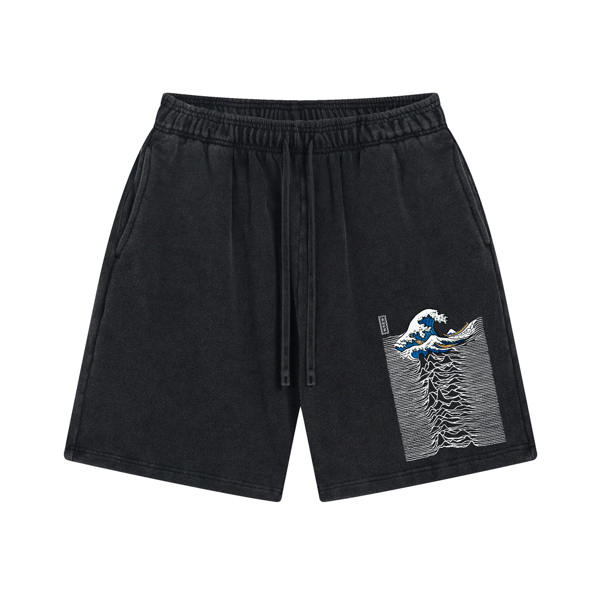 Katsushika Hokusai Wave Vintage Pure Thick Cotton Shorts