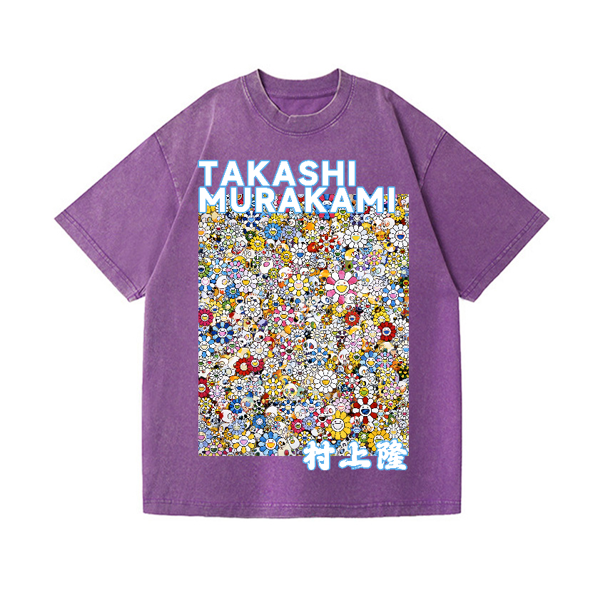 Flower TM Vintage Wash Japanese Design T-Shirt