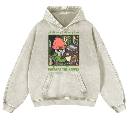 PaRappa the Rapper Vintage Washed Thick Cotton Hoodie