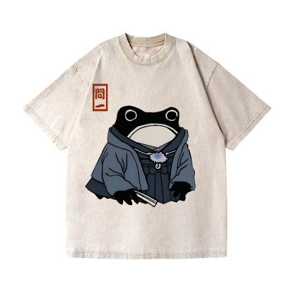Matsumoto Hoji Frog Vintage Wash Japanese Design T-Shirt