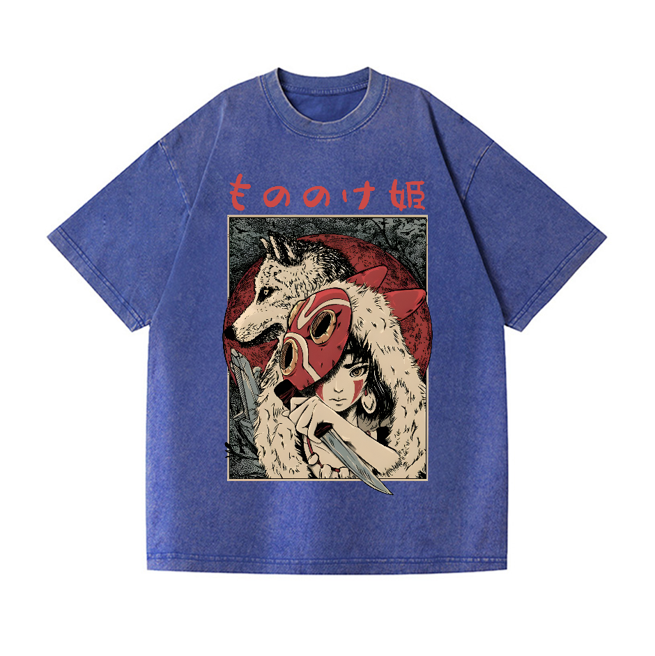Princess Mononoke Ghibli Vintage Wash Japanese Design T-Shirt