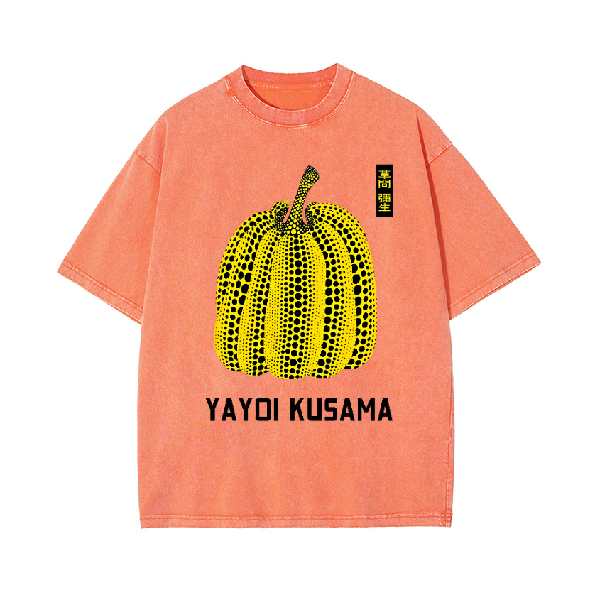 Yayoi Kusama Pumpkin Vintage Wash Japanese Design T-Shirt