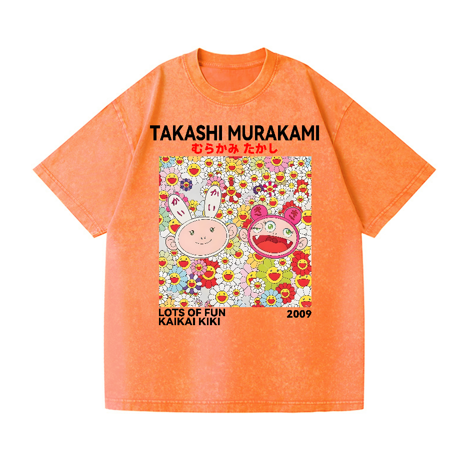TM Lots Of Fun Kaikai Kiki Vintage Wash Japanese Design T-Shirt