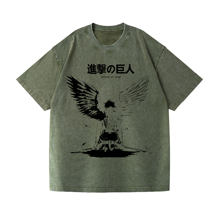 AOT Vintage Wash Japanese Design T-Shirt