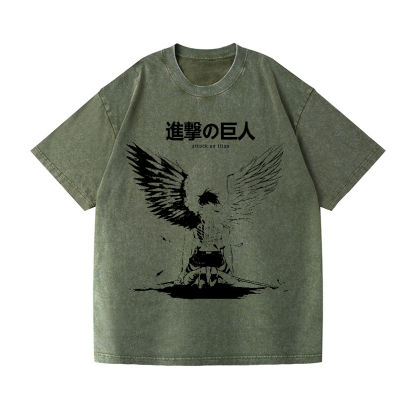 AOT Vintage Wash Japanese Design T-Shirt