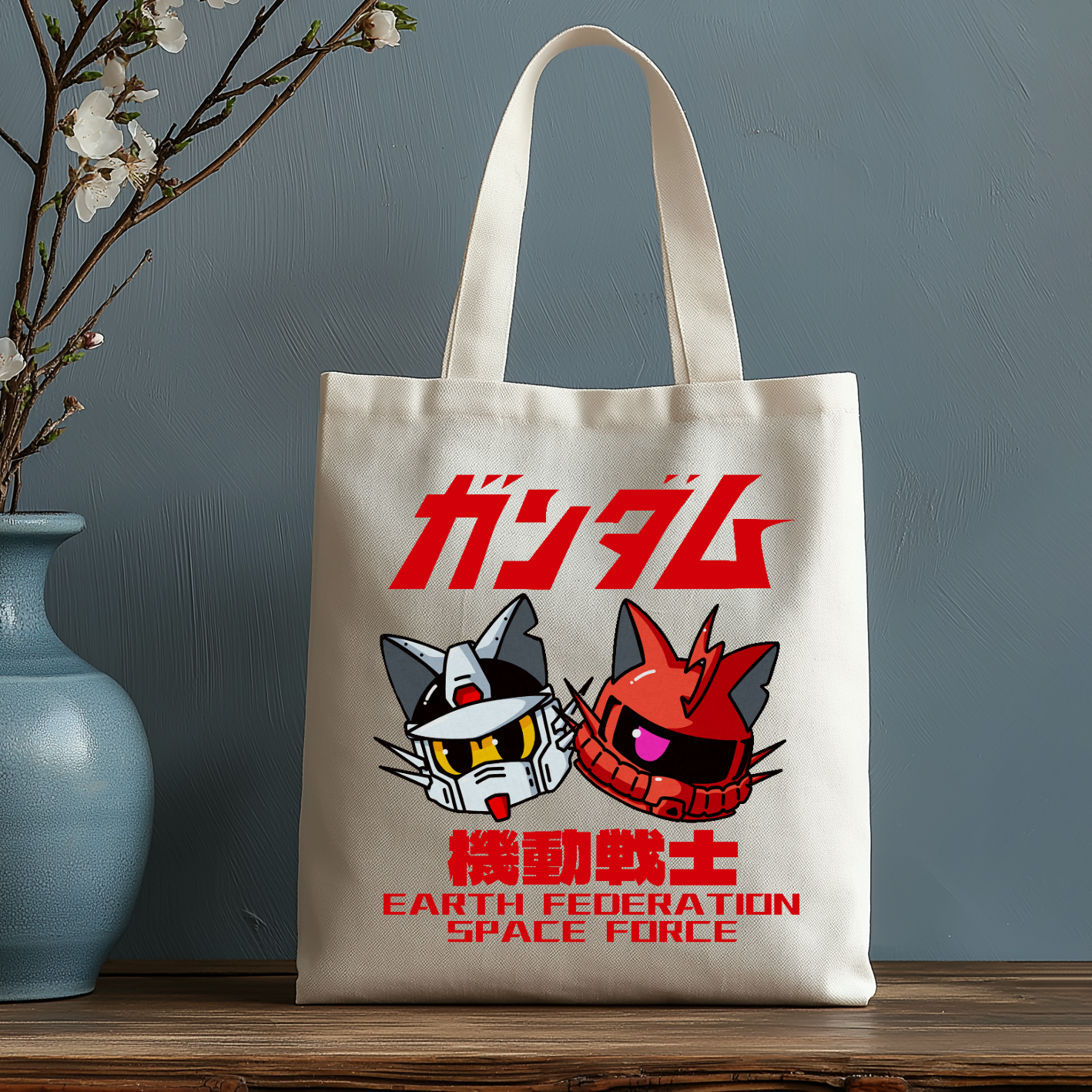 E.F.S.F. Cat MSG Japanese Style Canvas Tote Bag