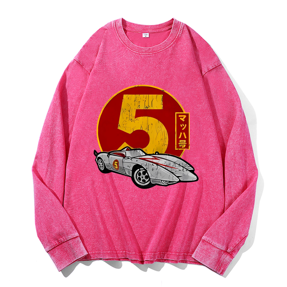 Speed Racer Vintage Cotton Wash Crewneck Sweatshirt