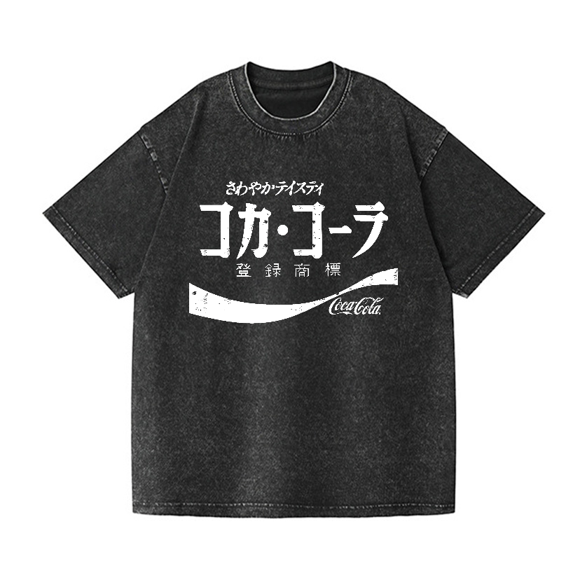 Coca Cola Vintage Wash Japanese Design T-Shirt
