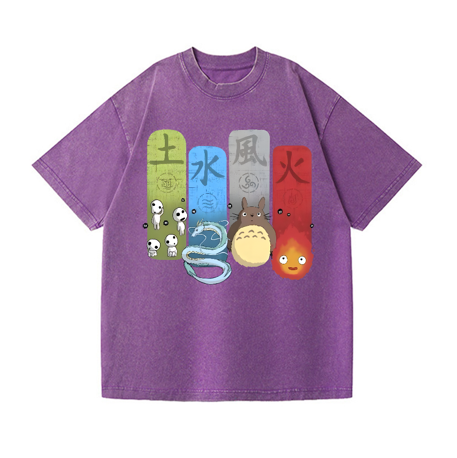 Ghibli Totoro Vintage Wash Japanese Design T-Shirt