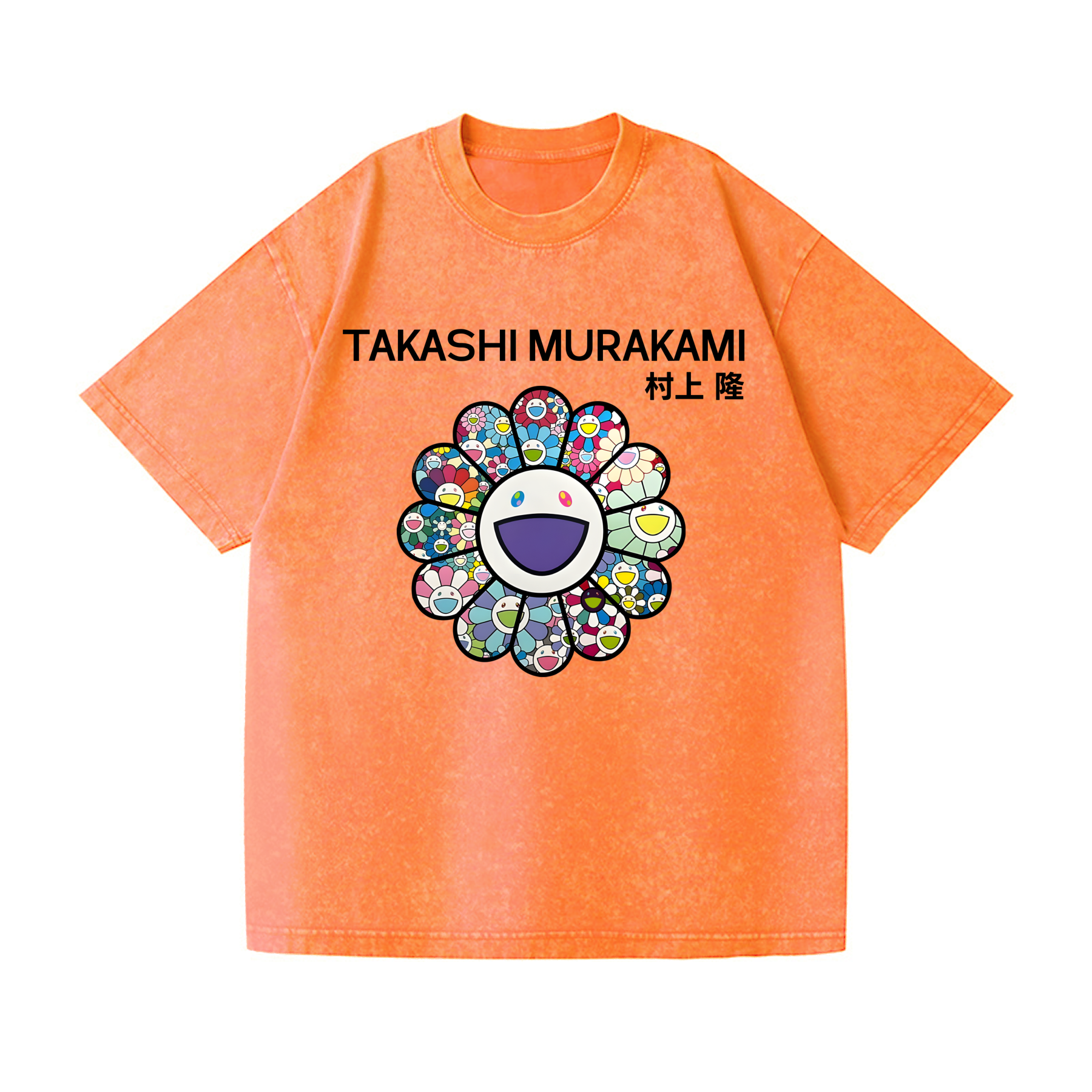Flower TM Vintage Wash Japanese Design T-Shirt