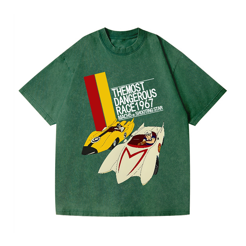Speed Racer Vintage Wash Japanese Design T-Shirt